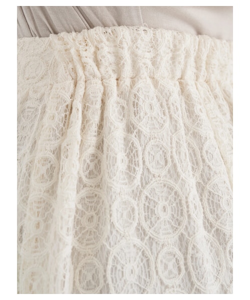 earth music&ecology（アースミュージックアンドエコロジー）の「選べるレーススカート(サークル)（スカート・アイボリー/チャコールグレー/ブラック/ミント/ピンクベージュ/エクリュ・F）」の5枚目の写真