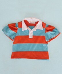 DHOLIC kids | [Bubble Kiss] カラーネックパフボーダーTシャツ(kids)(ポロシャツ)