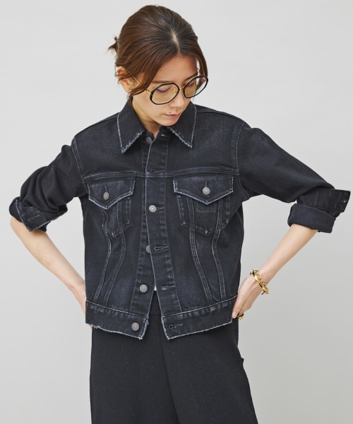 新品✨未使用✨カレンソロジー Curensology ストレッチ Gジャン 黒 Curensology（カレンソロジー）の「＜&RC＞ストレッチGジャン