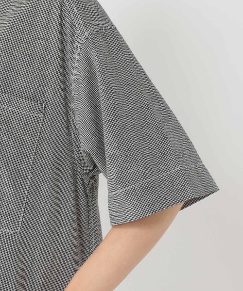 studio CLIP（スタディオクリップ）の「デザインバンドカラーシャツワンピース（ワンピース/ドレス・ホワイトチェック/チドリチェック/ドット/インディゴ・F）」の9枚目の写真