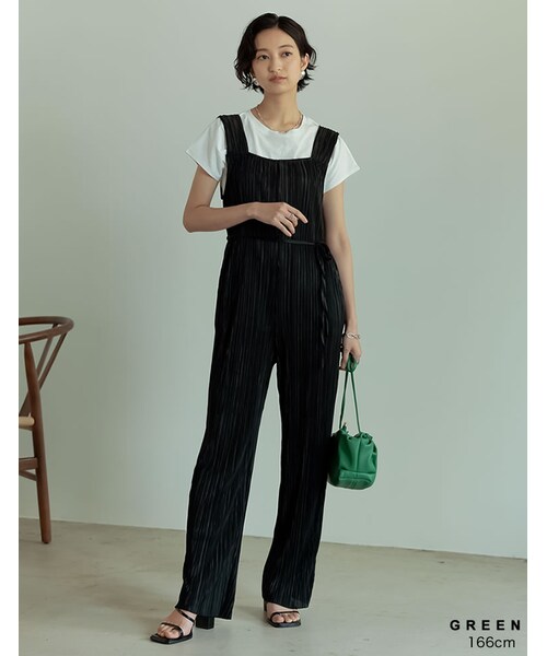 Re:EDIT（リエディ）の「ギャザーショルダーバッグ（バッグ・レディース・ブラック/ホワイト/グリーン・フリーサイズ）」の10枚目の写真