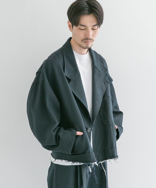 doublet SILK CHINO CUT-OFF JACKET