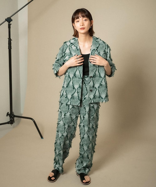 KBF（ケイビーエフ）の「【WEB限定】カットジャガードハーフ