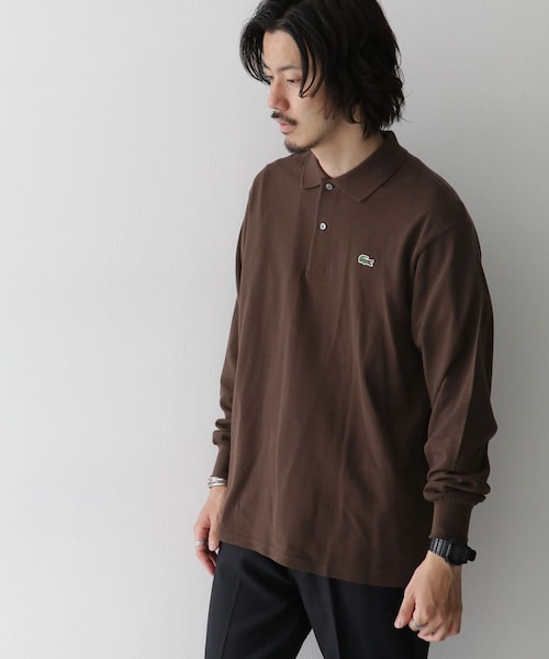 LACOSTE ブラウン ポロシャツ 新しいタグ付きLサイズ LACOSTE（ラコステ）の「LACOSTE 長袖ポロシャツ（）」 - WEAR