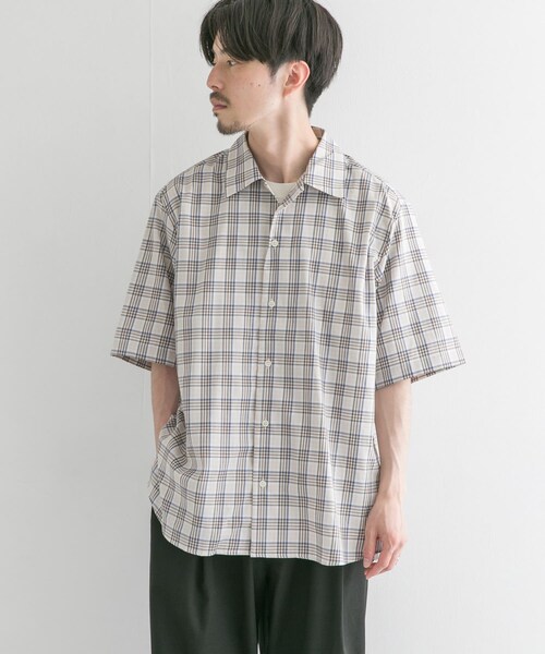 MANUAL ALPHABET TWILL CHECK SHORT-SLEEVE SHIRTS 【公式通販】