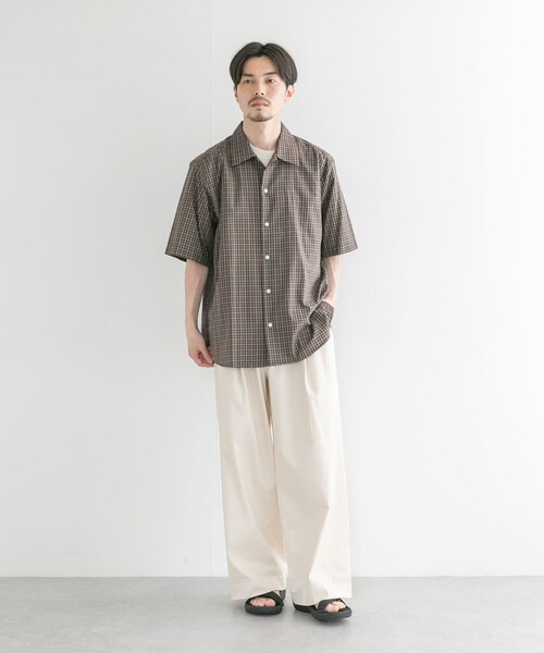 MANUAL ALPHABET TWILL CHECK SHORT-SLEEVE SHIRTS 【公式通販】