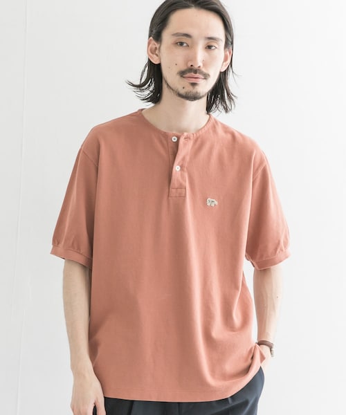 Scye Garment Dyed Henley Neck Shirts