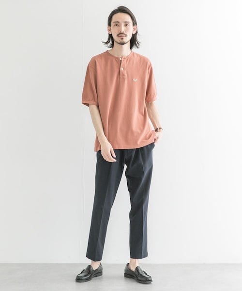 Scye Garment Dyed Henley Neck Shirts