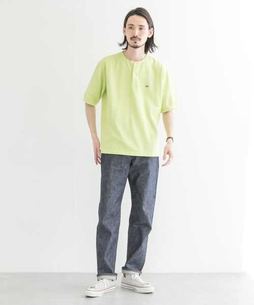 Scye Garment Dyed Henley Neck Shirts