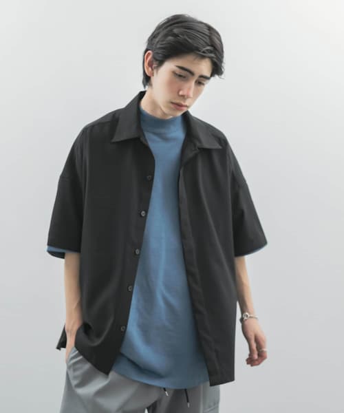 URBAN RESEARCH iD LINEN LIKE SHORT-SLEEVE SHRITS