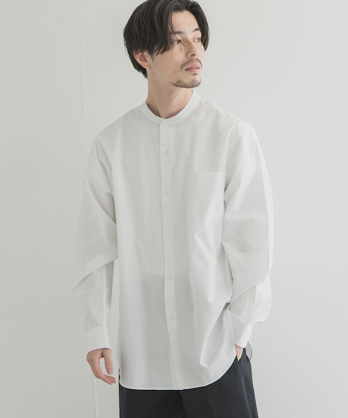 URBAN RESEARCH トーマスメイソン バンドカラーオーバーシャツ L URBAN RESEARCH（アーバンリサーチ）の「トーマスメイソンバンドカラー
