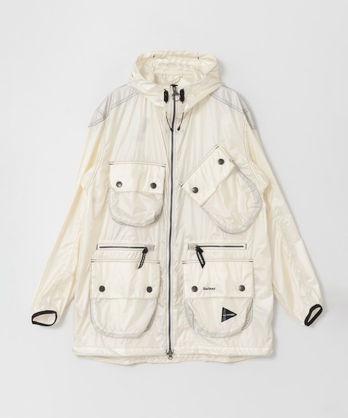 ジャケット・アウター Barbour and wander SHINY WIND HOODIE L and wander×barbour 別注shiny wind hoodie