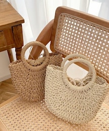 chocomee | ミニカゴバッグ(かごバッグ)