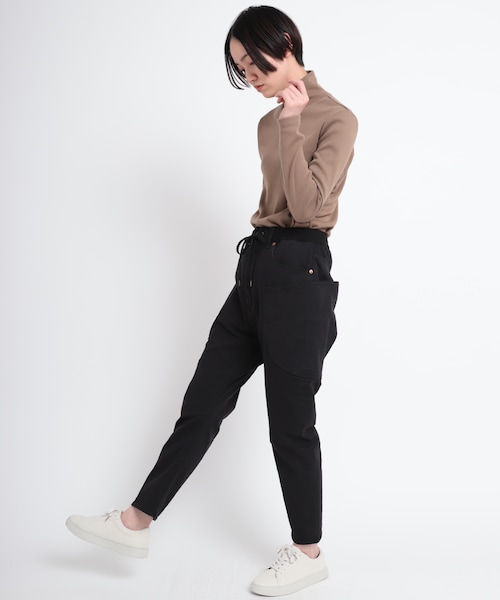 RNA-N キャンパーパンツ　ブラック セール】R4347 ロークロッチキャンパーモンキーパンツ（デニム
