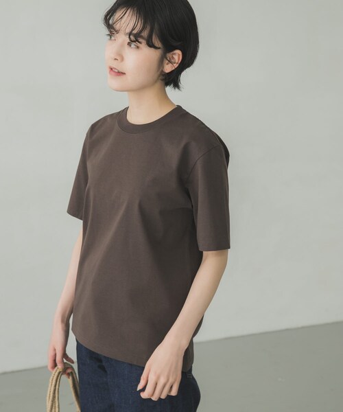 AURALEE(オーラリー)の「AURALEE OC COMPACT JERSEY(その他・レディース・DARKBROWN/WHITE/LIGHTYELLOW・1)」の4枚目の写真
