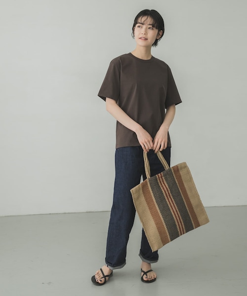 AURALEE(オーラリー)の「AURALEE OC COMPACT JERSEY(その他・レディース・DARKBROWN/WHITE/LIGHTYELLOW・1)」の6枚目の写真