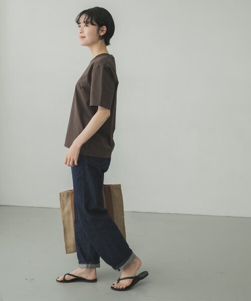 AURALEE(オーラリー)の「AURALEE OC COMPACT JERSEY(その他・レディース・DARKBROWN/WHITE/LIGHTYELLOW・1)」の8枚目の写真