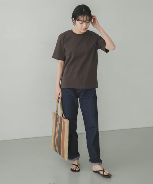 AURALEE(オーラリー)の「AURALEE OC COMPACT JERSEY(その他・レディース・DARKBROWN/WHITE/LIGHTYELLOW・1)」の7枚目の写真