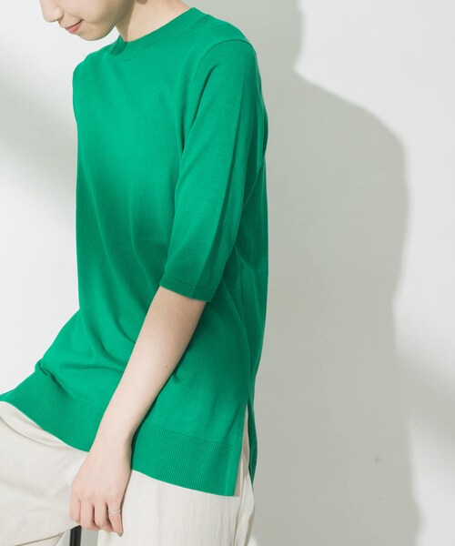 ENFOLD（エンフォルド）の「ENFOLD シルクコットン5分袖TOP（）」 - WEAR