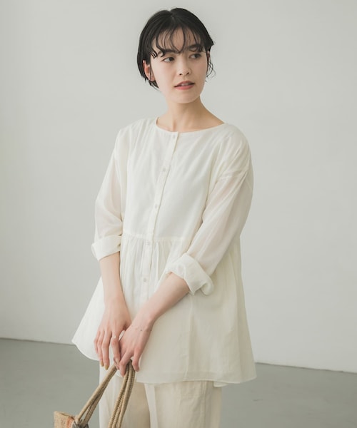 かぐれ（カグレ）の「ボイルギャザー2WAYブラウス（）」 - WEAR