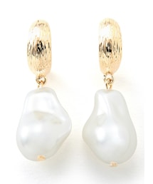 GRL | ゴールドフープXバロックパールピアス(ピアス（両耳用）)