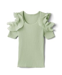 GRL | 肩開きチュールトップス(Tシャツ/カットソー)