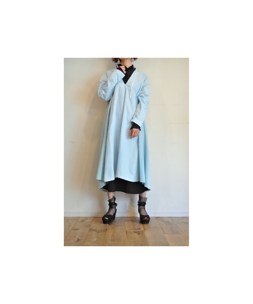 RehersalL（リハーズオール）の「2wayメディカルワンピースガウン（ワンピース・レディース・ブラウン/ホワイト/ブルー・one）」の3枚目の写真