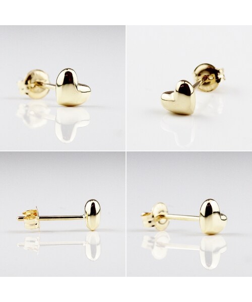 les desseins de DIEU（レデッサンドゥデュー）の「レ デッサン ドゥ デュー 987 パフ ハート スタッド ピアス（ピアス（片耳用）・レディース・ゴールド・free）」の2枚目の写真