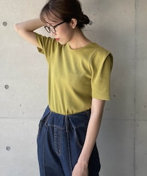 CAPRICIEUX LE'MAGE | 肩タックリブＴシャツ(Tシャツ/カットソー)