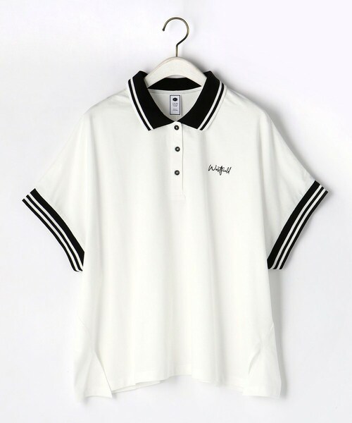 179/WG（イチナナキュウダブルジー）の「ビッグシルエットポロシャツ（ポロシャツ・レディース・ピンク/ホワイト/ブルー・F）」の2枚目の写真