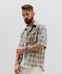 LIDNM | WOOL CHECK H/S SHIRT(シャツ/ブラウス)