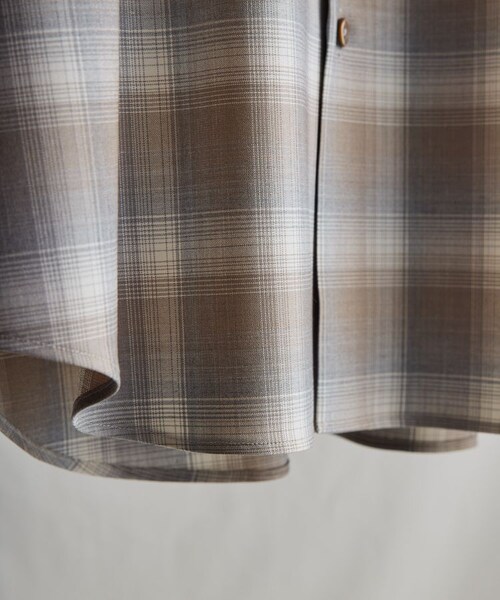 LIDNM(リドム)の「WOOL CHECK H/S SHIRT(シャツ/ブラウス・メンズ・ベージュ・M/L)」の11枚目の写真