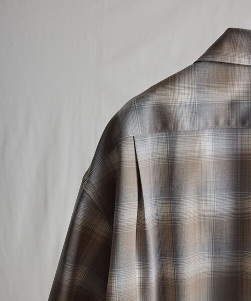 LIDNM(リドム)の「WOOL CHECK H/S SHIRT(シャツ/ブラウス・メンズ・ベージュ・M/L)」の13枚目の写真