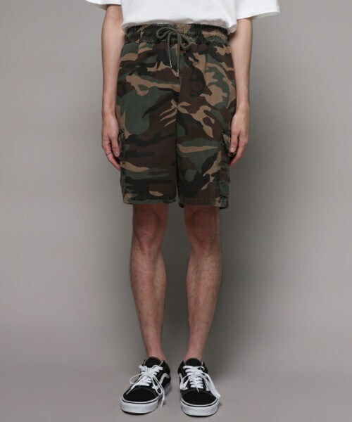 D'MENS by DHOLIC（ディーメンズ）の「2TYPEハーフカーゴパンツ（カーゴパンツ・メンズ・ブラック/ホワイト/その他/グリーン/ブラウン・M/L）」の3枚目の写真