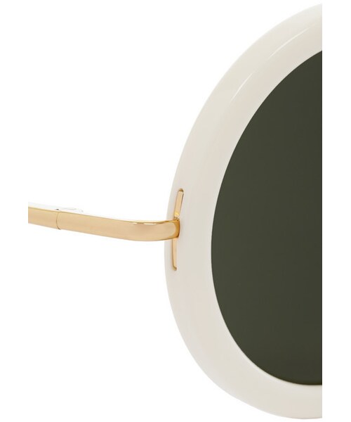 THE ROW（ザロウ）の「The Row Round-frame acetate and metal sunglasses（サングラス・レディース・White）」の2枚目の写真