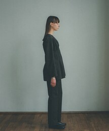 CLANE（クラネ）の「シャンブレーコーデュロイレディトップス