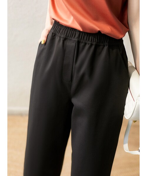 Cozyyoung（コージーヤング）の「通勤スラックス カジュアルパンツ（その他パンツ・レディース・ブラック・S）」の3枚目の写真