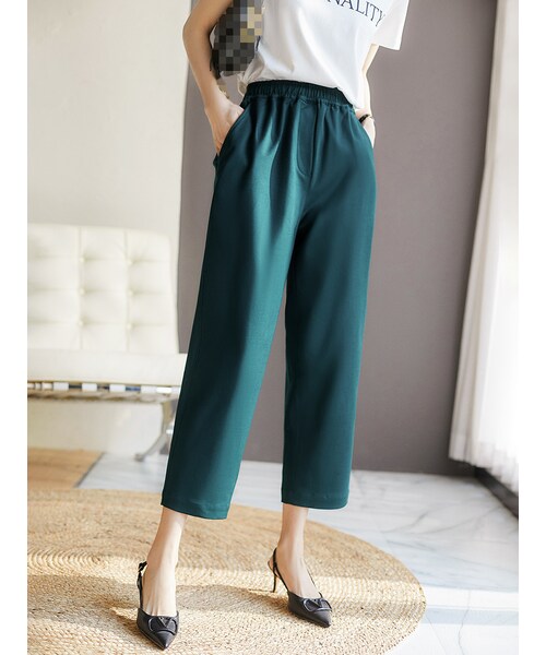 Cozyyoung（コージーヤング）の「通勤スラックス カジュアルパンツ（その他パンツ・レディース・ブラック・S）」の4枚目の写真