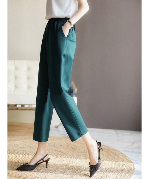 Cozyyoung（コージーヤング）の「通勤スラックス カジュアルパンツ（その他パンツ・レディース・ブラック・S）」の6枚目の写真