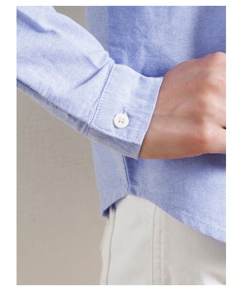 SEVENDAYS=SUNDAY（セブンデイズサンデイ）の「・オックスフォード 長袖レギュラーシャツ（シャツ・ブラウス・レディース・オフホワイト/サックスブルー/ネイビー・M/L）」の8枚目の写真
