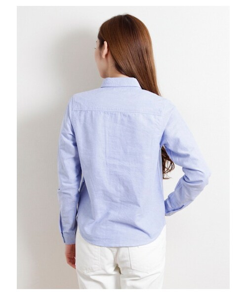 SEVENDAYS=SUNDAY（セブンデイズサンデイ）の「・オックスフォード 長袖レギュラーシャツ（シャツ・ブラウス・レディース・オフホワイト/サックスブルー/ネイビー・M/L）」の6枚目の写真