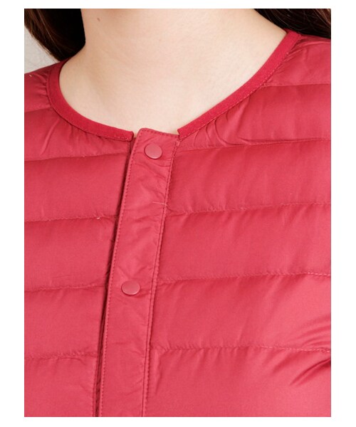 SEVENDAYS=SUNDAY(セブンデイズサンデイ)の「・ノーカラーダウンジャケット(ジャケット・レディース・ライトグレー/ブラック/ボルドー/イエロー/グリーン/ターコイズブルー/ネイビー・M/L)」の11枚目の写真