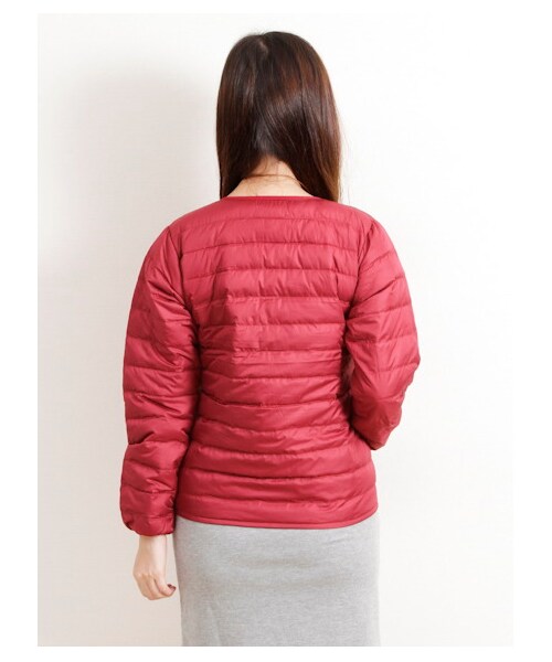 SEVENDAYS=SUNDAY(セブンデイズサンデイ)の「・ノーカラーダウンジャケット(ジャケット・レディース・ライトグレー/ブラック/ボルドー/イエロー/グリーン/ターコイズブルー/ネイビー・M/L)」の10枚目の写真