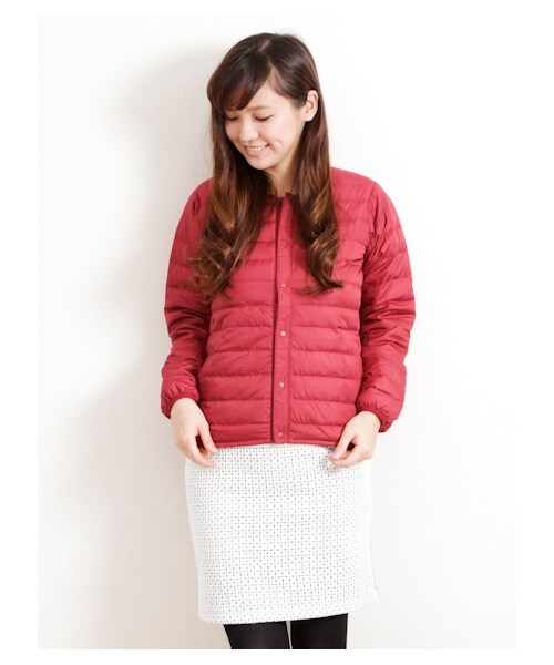 SEVENDAYS=SUNDAY(セブンデイズサンデイ)の「・ノーカラーダウンジャケット(ジャケット・レディース・ライトグレー/ブラック/ボルドー/イエロー/グリーン/ターコイズブルー/ネイビー・M/L)」の8枚目の写真