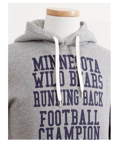 SEVENDAYS=SUNDAY(セブンデイズサンデイ)の「M Champion フードパーカー(カットソー・レディース・杢ホワイト/グレー/オリーブ/ネイビー・S/M/L)」の9枚目の写真