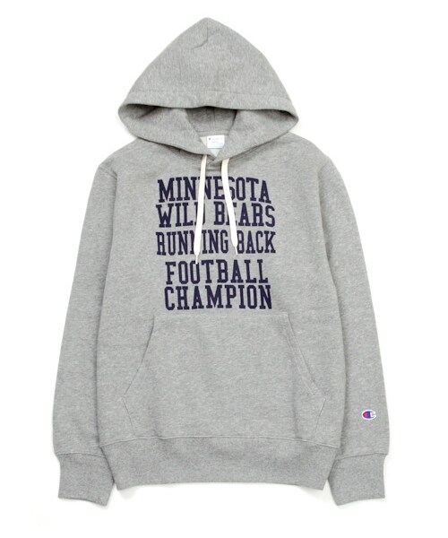 SEVENDAYS=SUNDAY(セブンデイズサンデイ)の「M Champion フードパーカー(カットソー・レディース・杢ホワイト/グレー/オリーブ/ネイビー・S/M/L)」の5枚目の写真