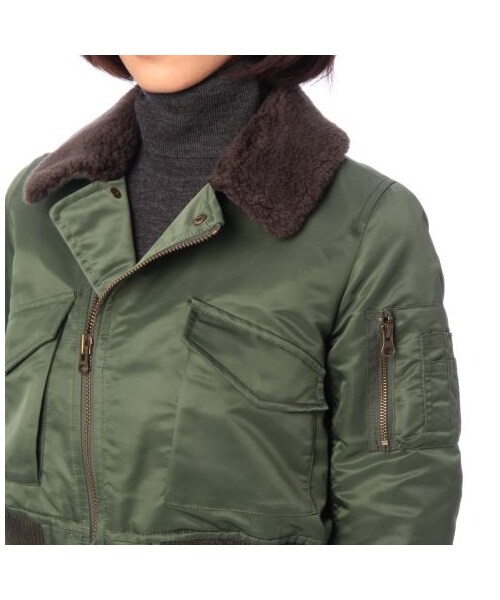 GINGER ALE（ジンジャーエール）の「フライトジャケット（その他ジャケット・レディース・カーキ系・S/M）」の6枚目の写真