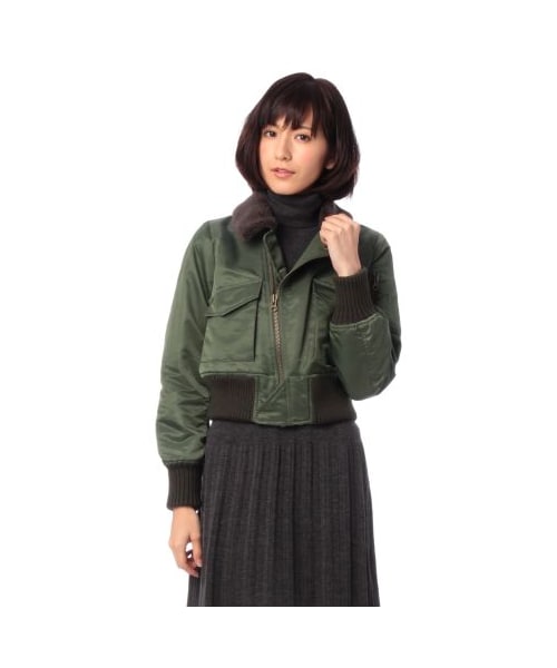 GINGER ALE（ジンジャーエール）の「フライトジャケット（その他ジャケット・レディース・カーキ系・S/M）」の2枚目の写真