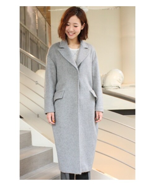 journal standard L'essage（ジャーナルスタンダードレサージュ）の「【otona MUSE×L'ESSAGE】ウールシャギーガウンコート（その他コート・レディース・グレーA・フリー）」の2枚目の写真