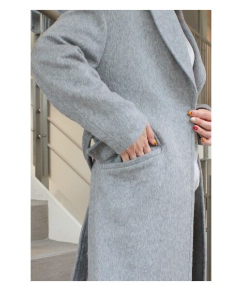 journal standard L'essage（ジャーナルスタンダードレサージュ）の「【otona MUSE×L'ESSAGE】ウールシャギーガウンコート（その他コート・レディース・グレーA・フリー）」の6枚目の写真